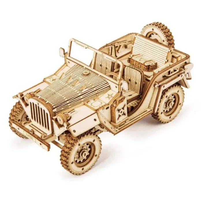 Robotime Diy 1/18 Army Field Car 1