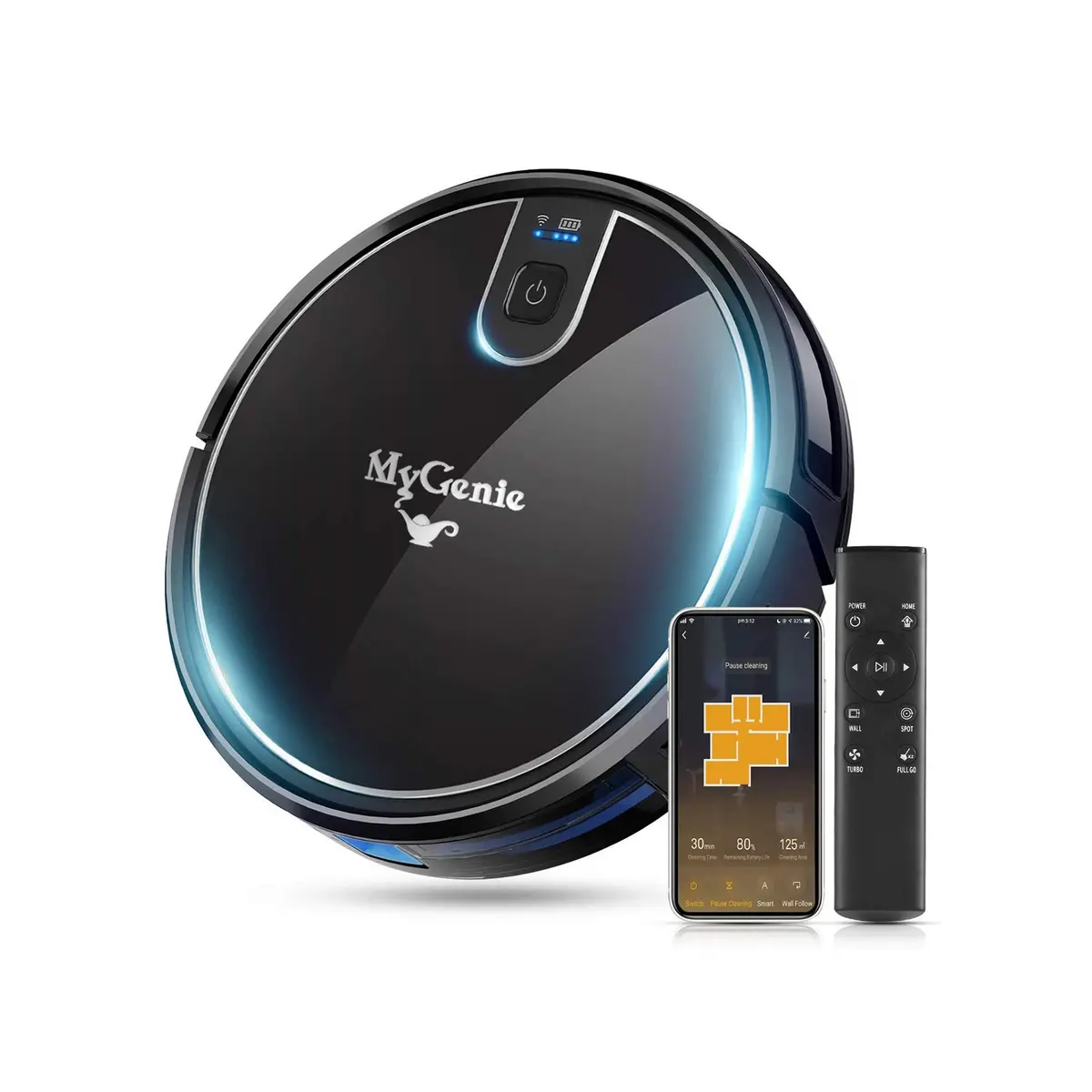 Mygenie Xsonic Wifi Pro Robitic Vacuum (Black) 1
