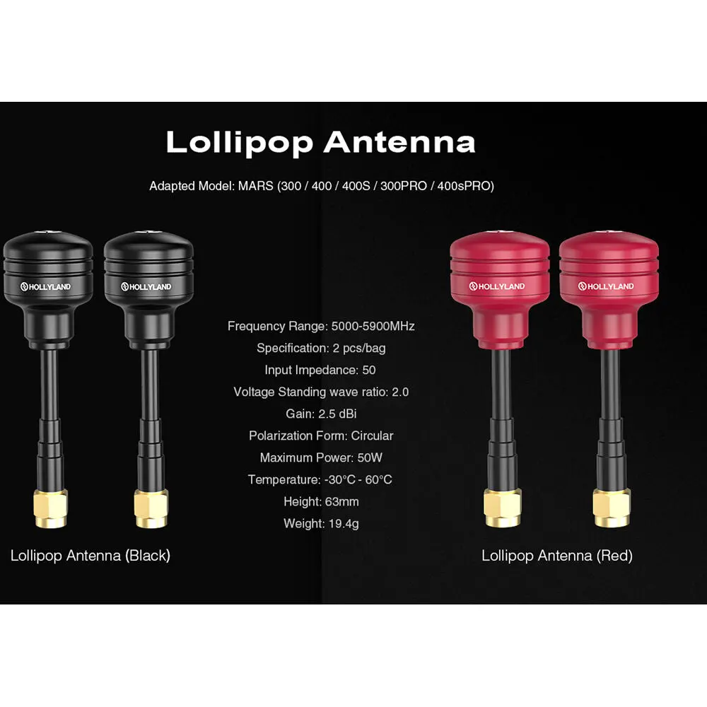 Hollyland Lollipop Antenna For Mars 300/Mars 300 Pro/Mars 400/Mars 400S/Mars 400S Pro 2