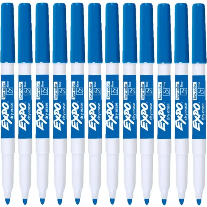 Expo Whiteboard Marker Fine Point Blue Box 12 1