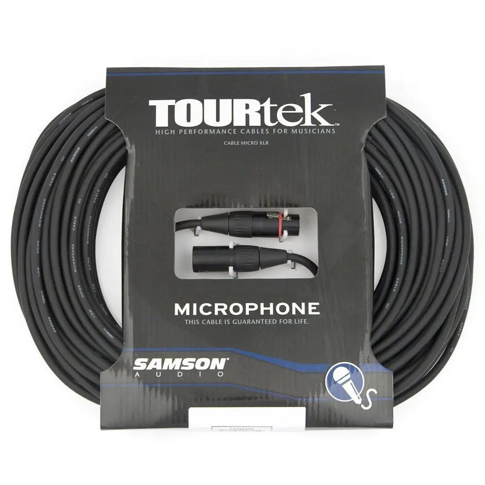 Tourtek Xlr Microphone Cable Male To Female Connector 30.5M (Black) 1