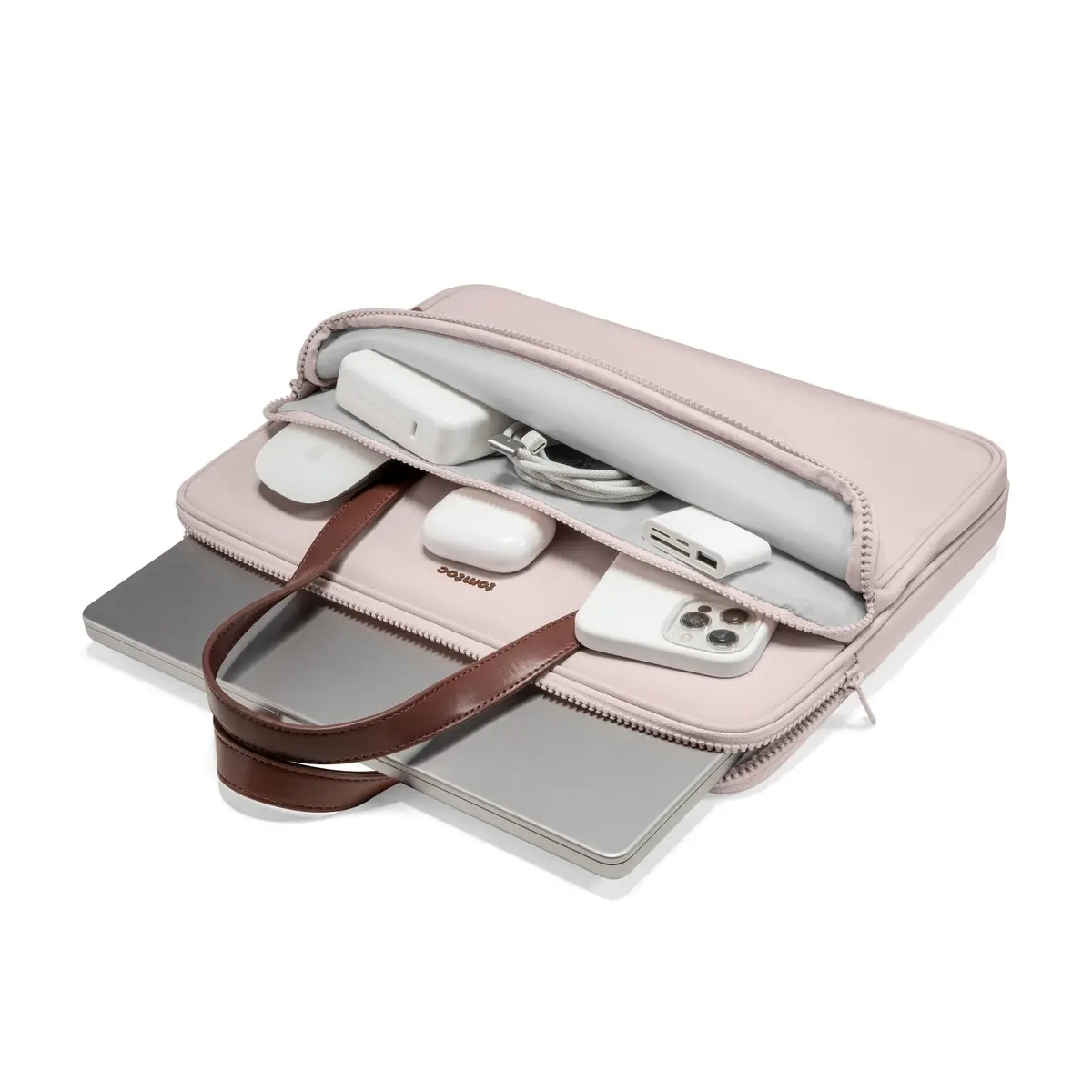Tomtoc Versatile 14" A11 Laptop Sleeve Handbag (Blush Pink) 2