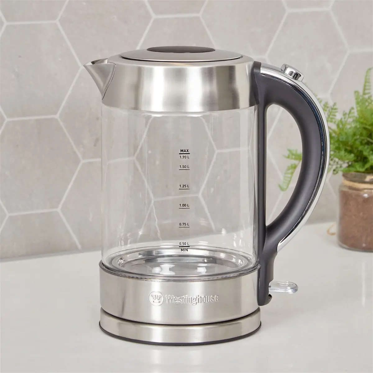 Westinghouse Whke08gl 1.7 L Deluxe Glass / Stainless-Steel Kettle 2