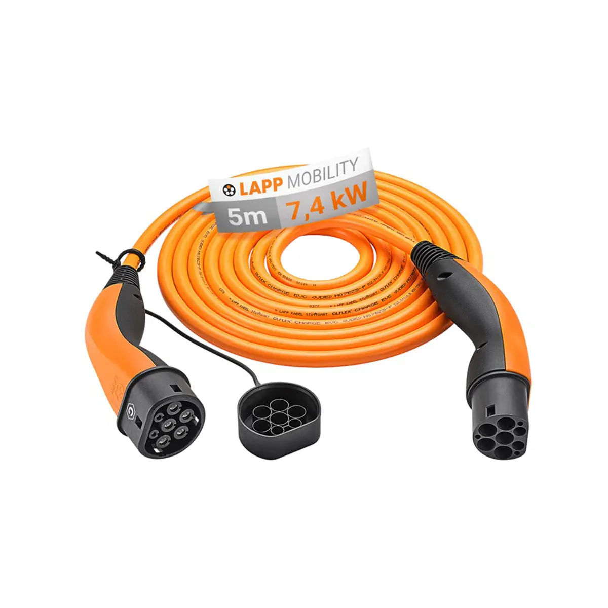 Lapp Ev Helix Charge Cable Type 2 (7.4Kw-1P-32A) For Hybrid And Electric Cars 5M (Orange) 1
