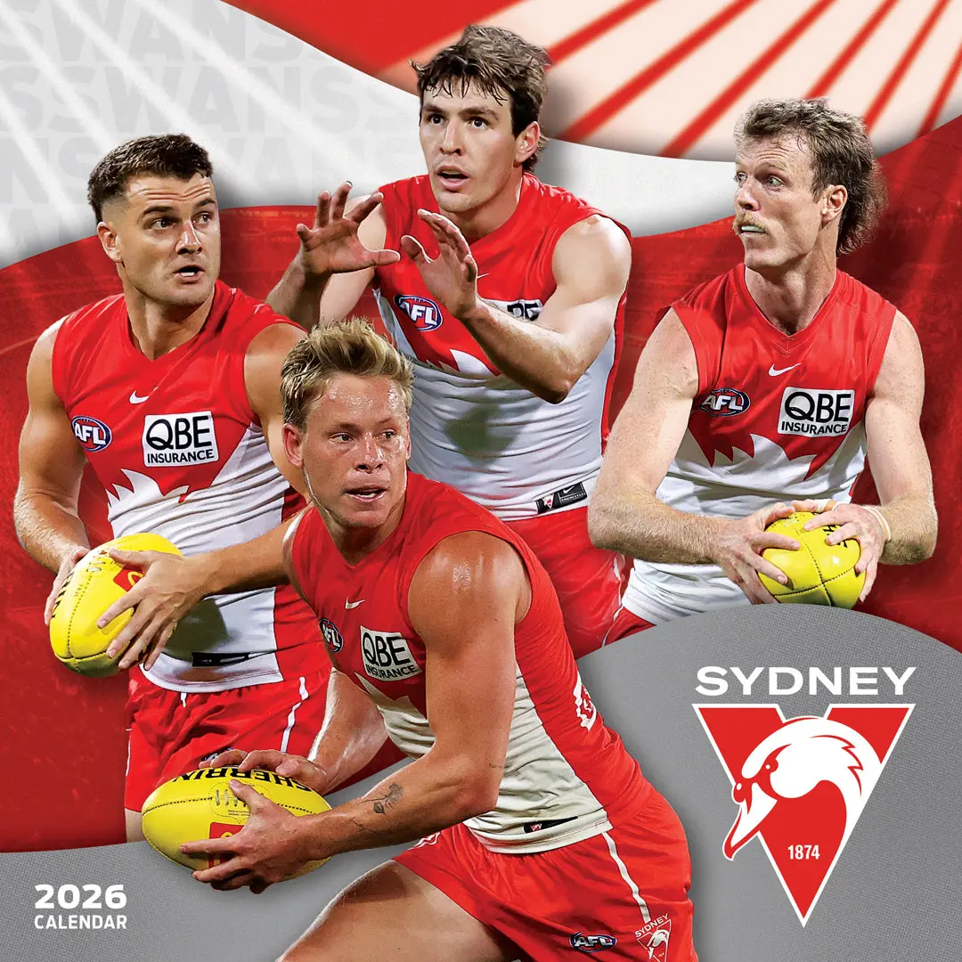 Paper Pocket Afl Sydney Swans 2026 Calendar 1
