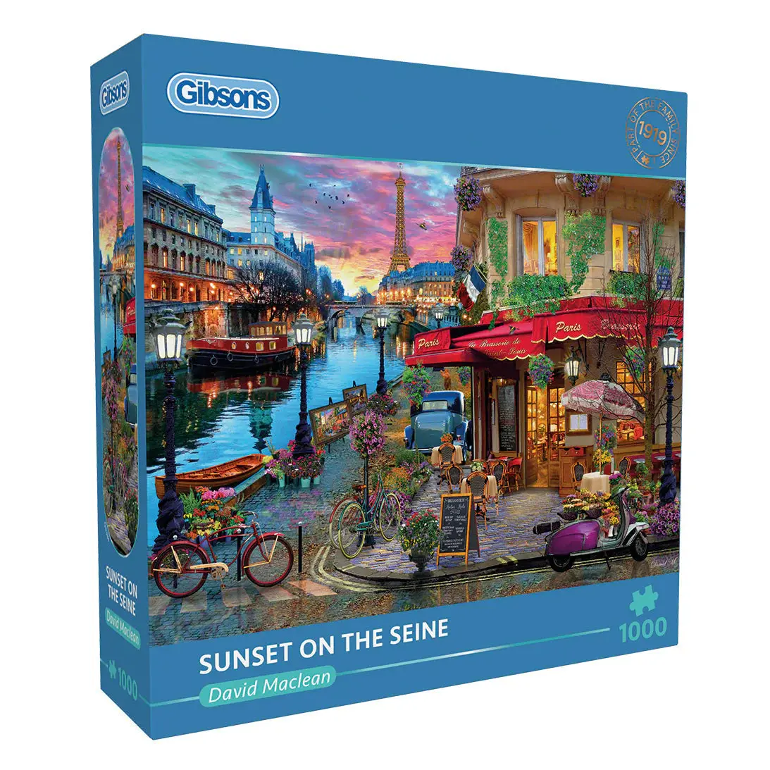 Gibsons 1000Pc Sunset On The Seine Puzzle 1