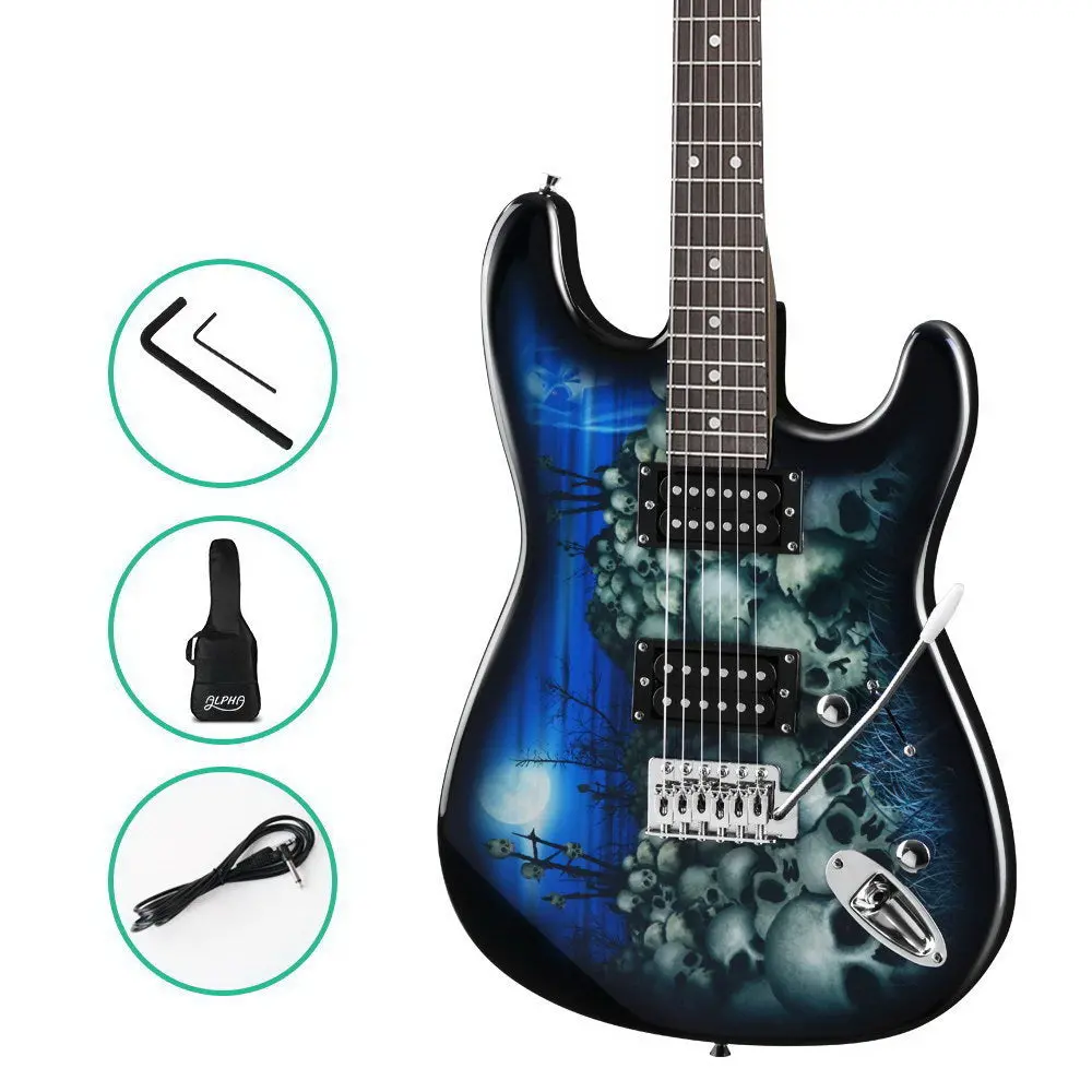 Alpha 41" Electric Guitar Humbucker Pickup Switch Full Size (Skull Pattern) 1