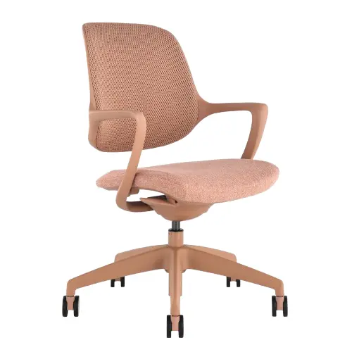Desky Evoque Low Back Office Chair - Peach / No 1