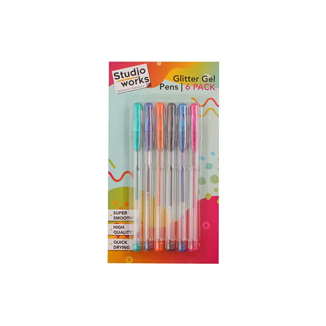 Studio Works Glitter Gel Pens Assorted 21X11.6X1.5Cm [6-Pieces] 1