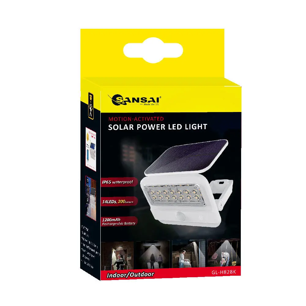 Sansai Motion Activated Solar Powered Led Wall Light 1