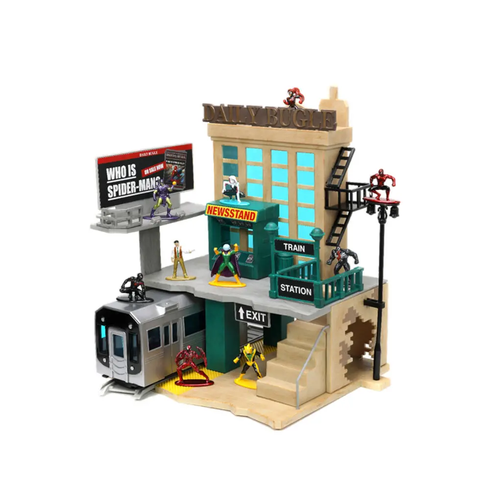 Jada Spider-Man Comics Daily Bugle New York City Deluxe Nano Scene Model Toy 1
