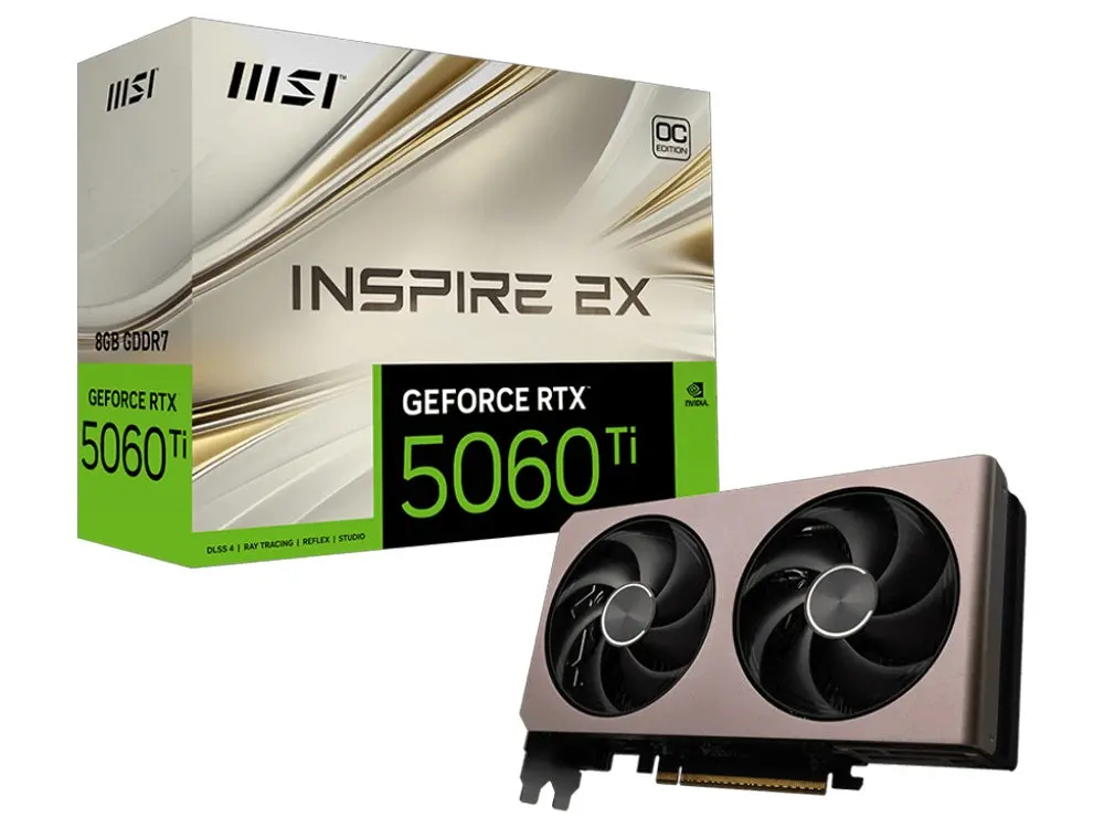 Msi Geforce Rtx 5060 Ti 8G Inspire 2X Oc Graphics Card 1