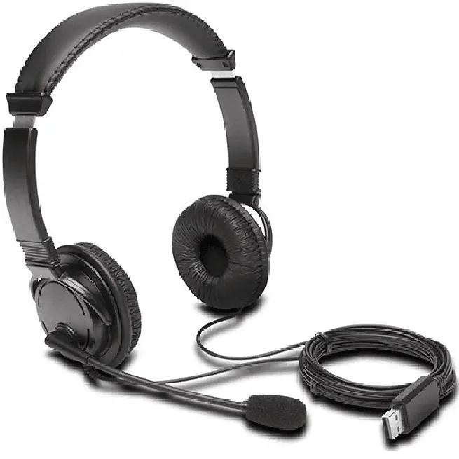Kensington Hi-Fi Usb Headphones Headset With Microphone Black 1