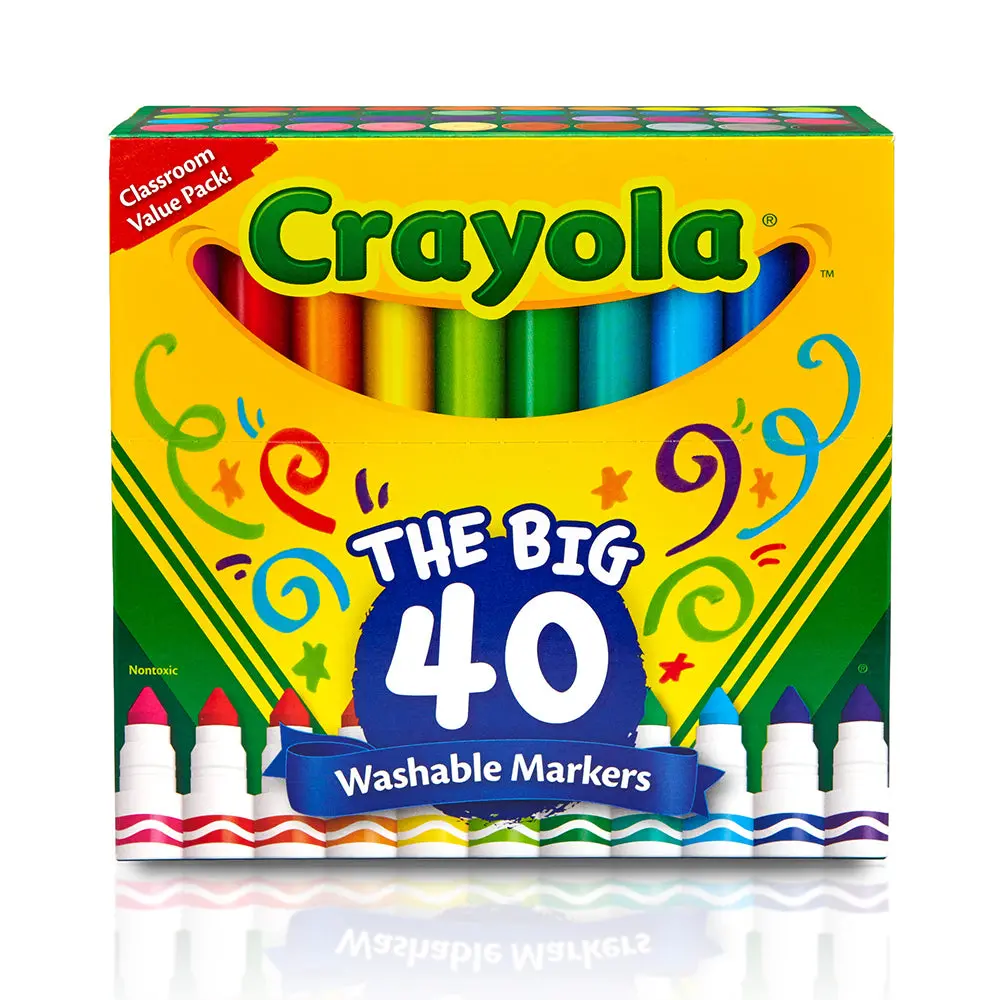 Crayola The Big Washable Markers Kids 3Y+ [40-Pieces] 1