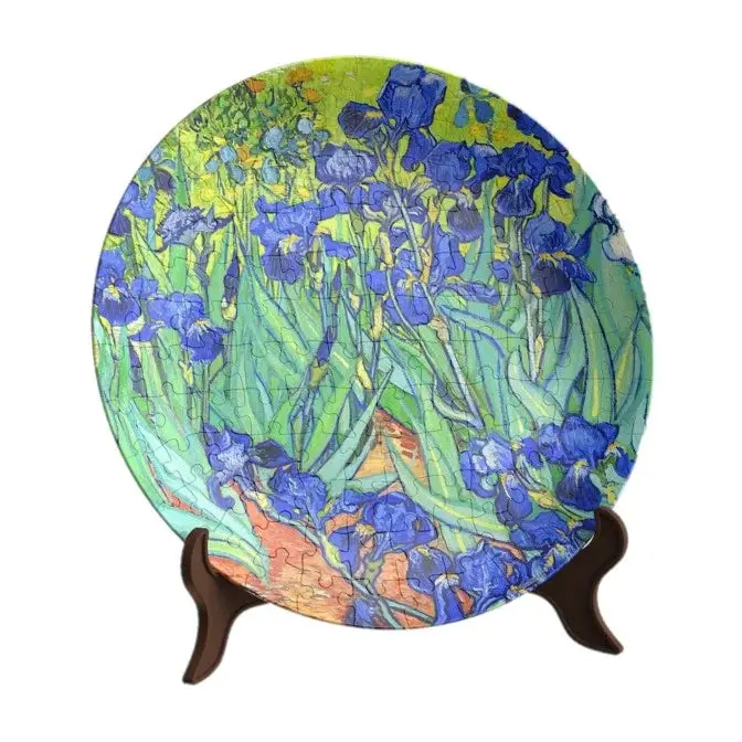 Pintoo 3D Plate Van Gogh Cafe Irises Puzzle 1