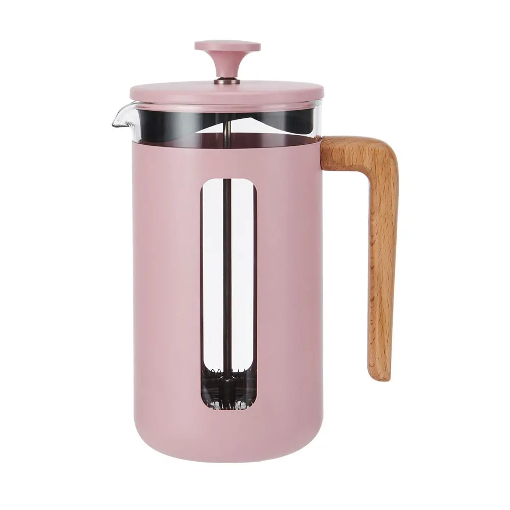 La Cafetiere Pisa 8-Cup 1L Stainless Steel/Glass Coffee French Press (Pink) 1