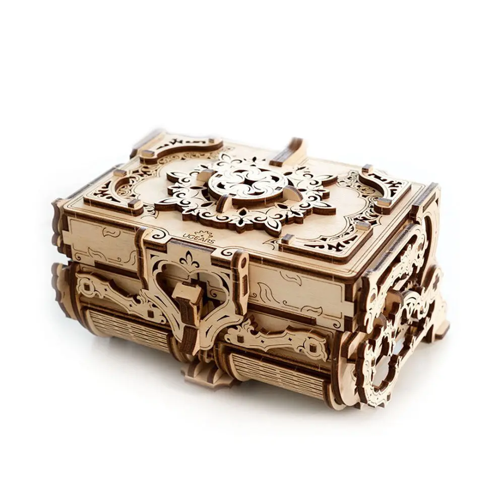Ugears Antique Box Mechanical Wooden Diy 3D Puzzle Game Model 1