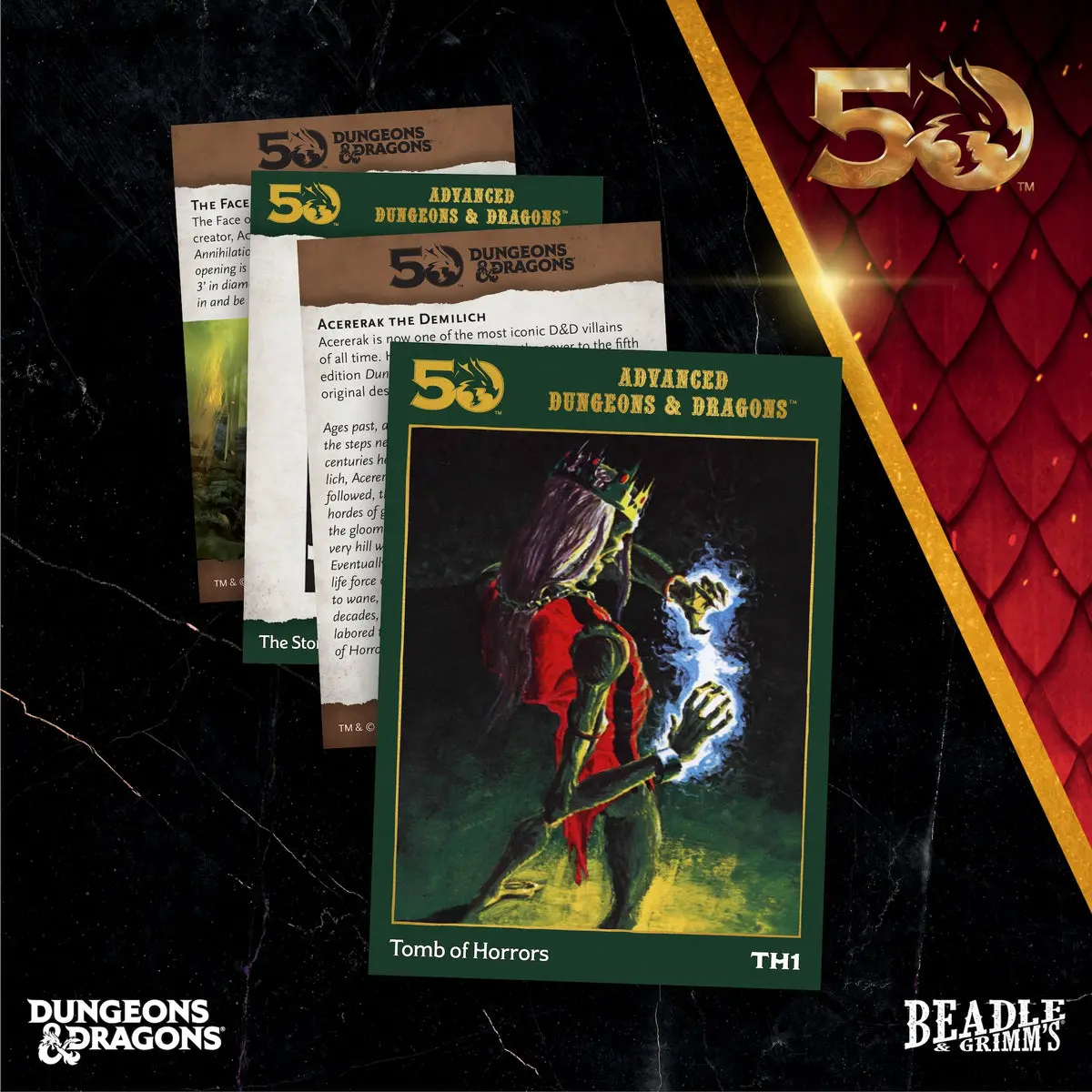 D&D Beadle & Grimm's Classic Module Collection Tomb Of Horrors Dice & Accessories Set 2