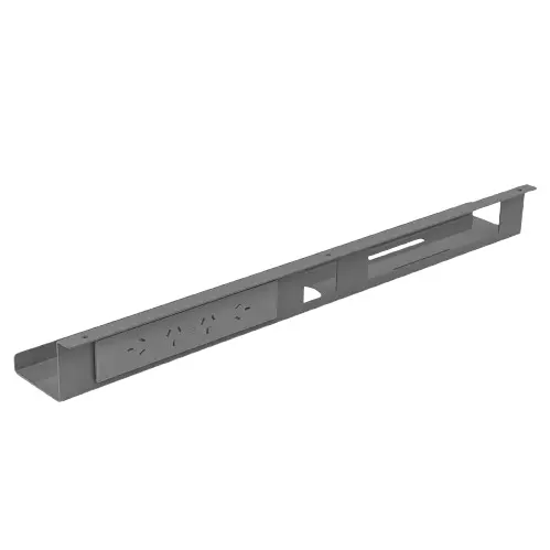 Desky Mini Cable And Power Tray 4-Plug (Grey) 1