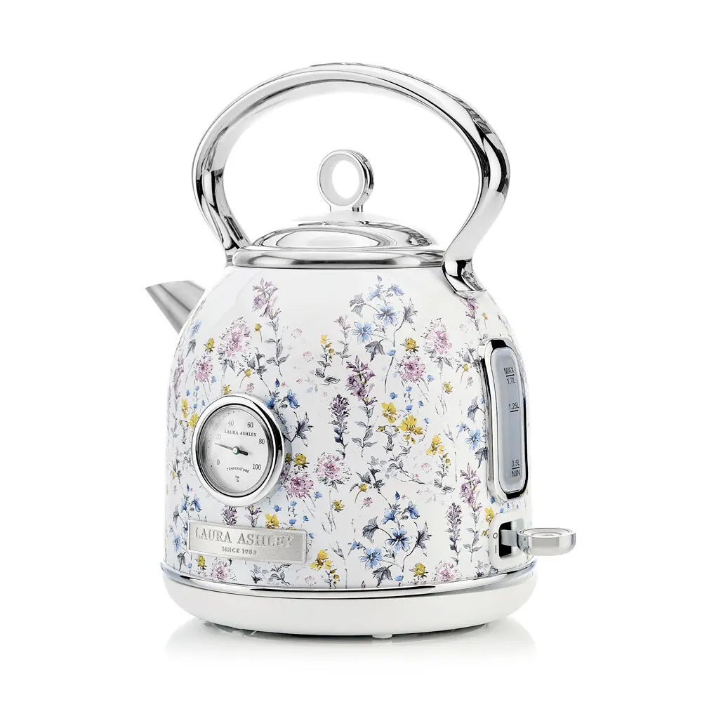 Laura Ashley 1.7L Dome Electric Kettle Stainless Steel (Wild Meadow) 2