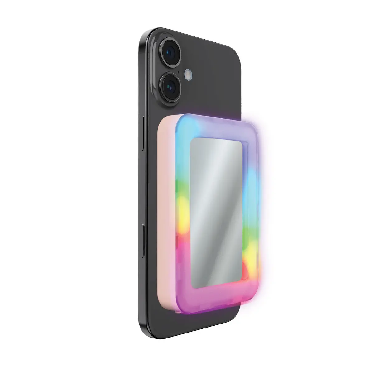 Laser 5000Mah Magnetic Wireless Power Bank With Mirror And Selfie Light (Pink) 1