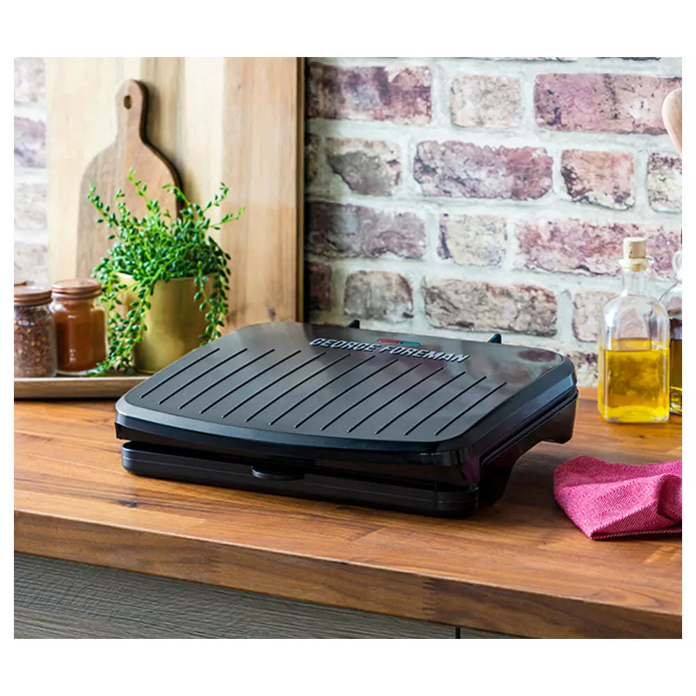 George Foreman 33Cm Fit Electric Griller Press Medium Non Stick Food Cooking 2