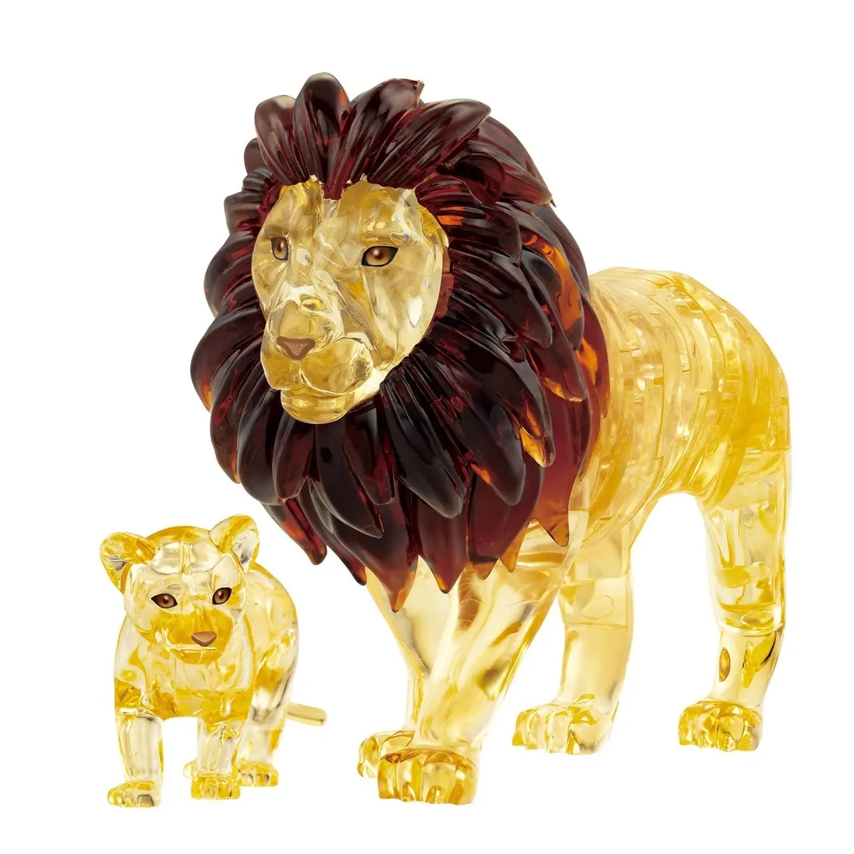 Bepuzzled 3D Lion And Cub Crystal Puzzle 1