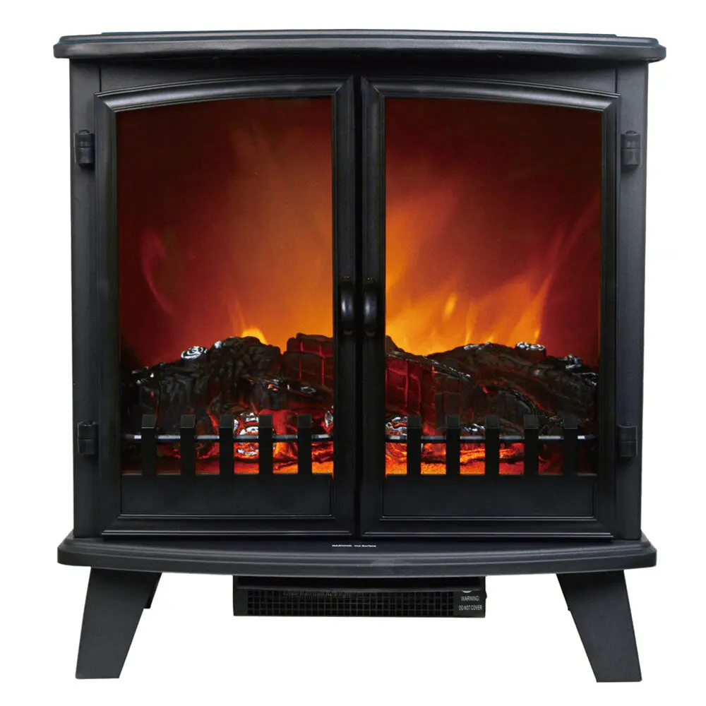 Heller 1800W 70Cm Electric Fireplace Heater Freestanding Heating Flame Effect 1