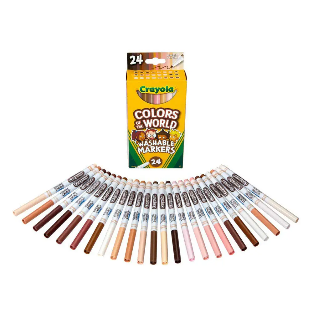 24Pc Crayola Colours Of The World Fine Line Washable Markers For Kids 3+ 1