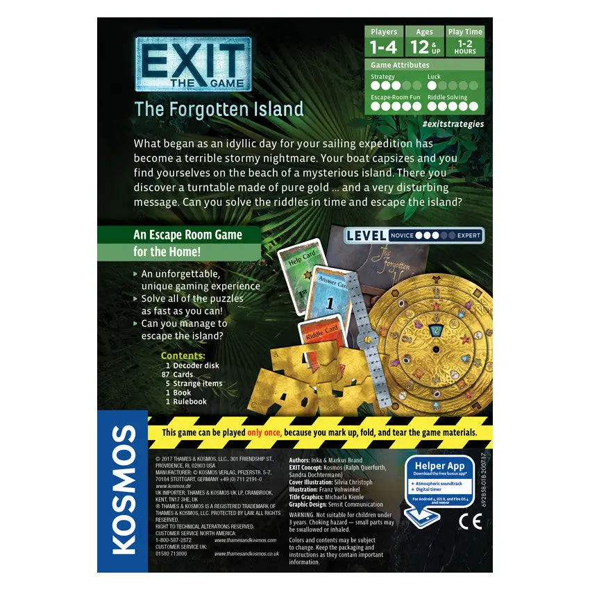Kosmos Exit The Game The Forgotten Island Game 2