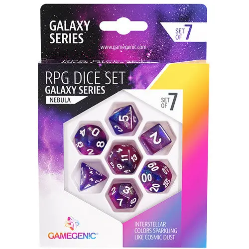 Gamegenic Galaxy Series - Nebula - Rpg Dice Set 7Pcs 1