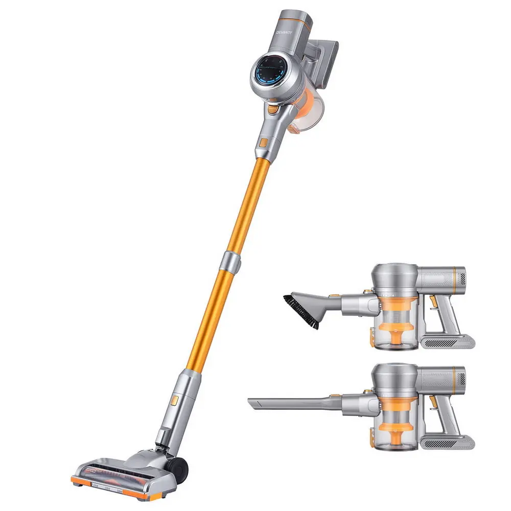Devanti 300W Stick Vacuum Cleaner Cordless Self-Standing (Golden) 1