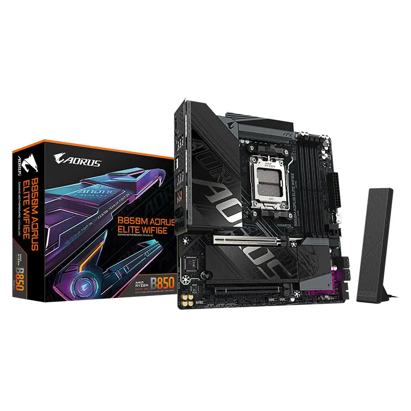 Gigabyte B850m Aorus Elite Wifi6e Am5 Matx Motherboard (B850m A Elt Wf6e) 1