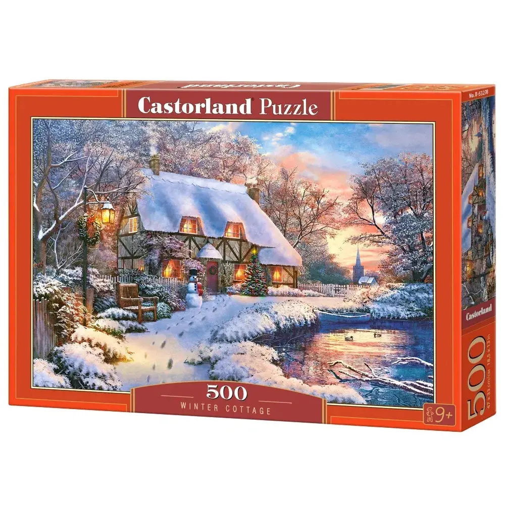 Castorland 500-Pieces Winter Cottage Puzzle 1