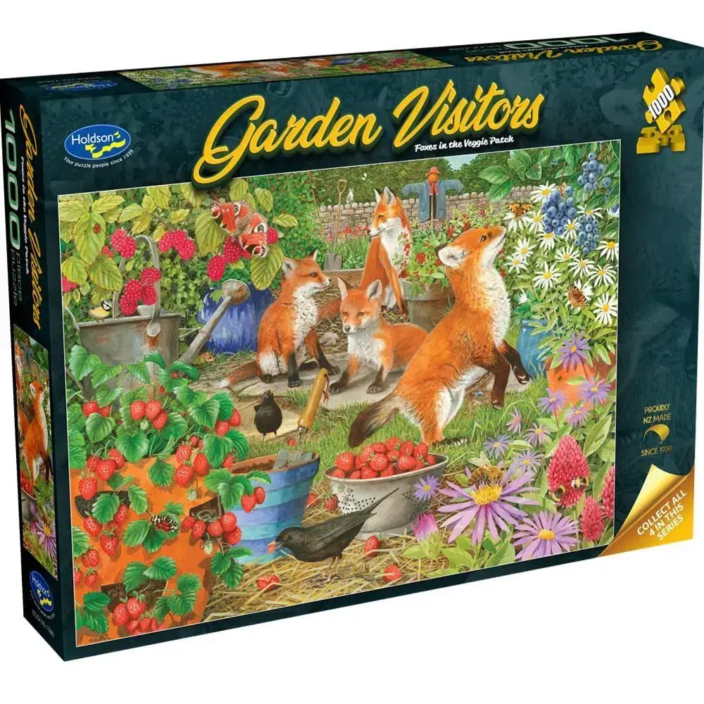 Holdson 1000Pc Garden Visitors Foxes Puzzle 1