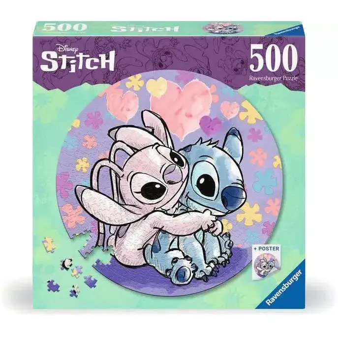 Ravensburger 500Pc Disney Stitch Round Puzzle 1