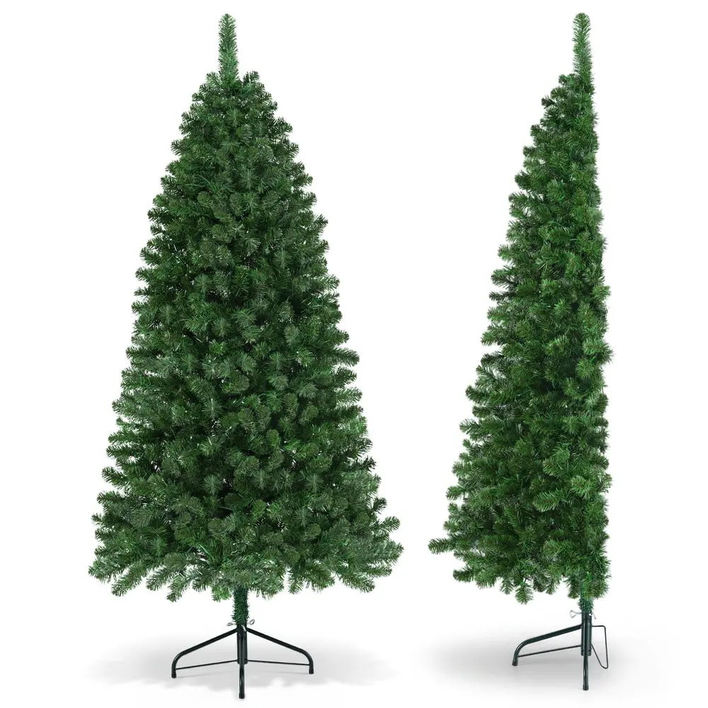 Jingle Jollys Christmas Tree 1.8M Led Corner Xmas Tree Half 8 Modes Multi-Color 1