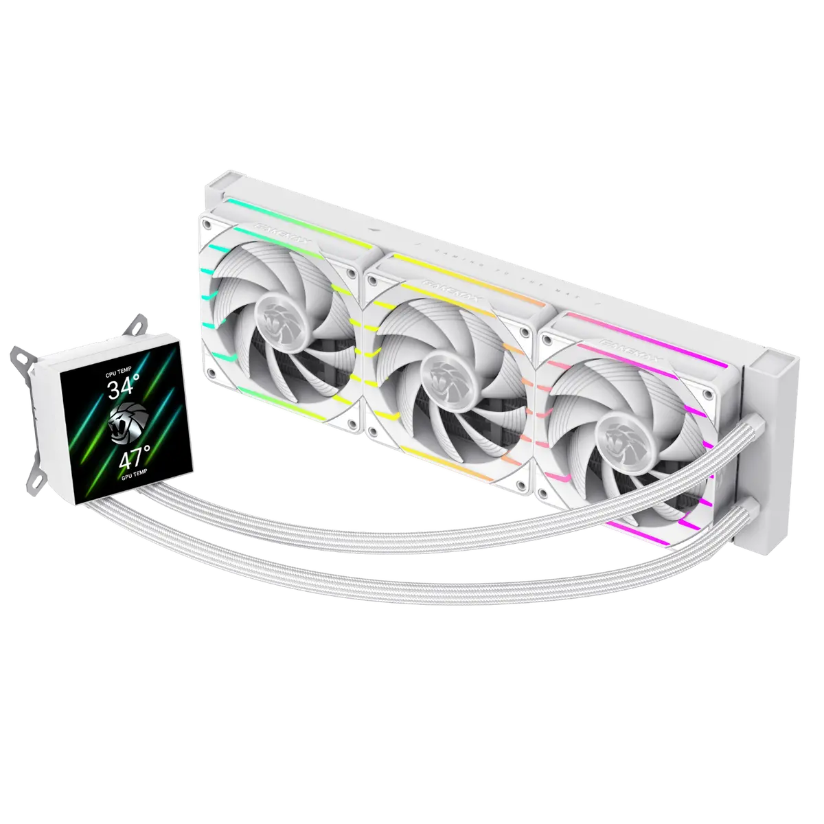 Gamemax Hailstorm 360Mm Aio Liquid Cpu Cooler (White) 1