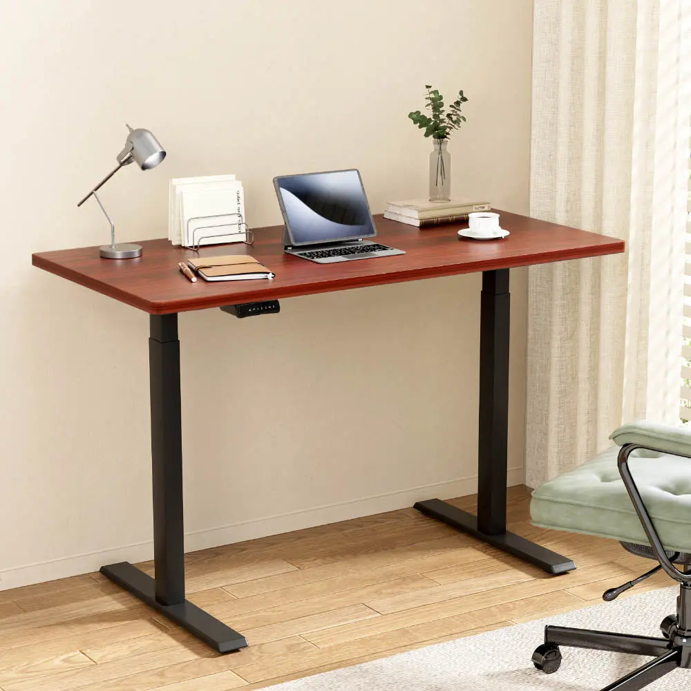 Artiss Standing Desk Motorised Dual Motor Walnut 120Cm 2