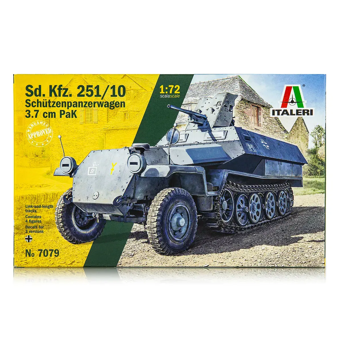 Italeri 1/72 Sd.Kfz. 251/10 Scaled Plastic Model Kit 1