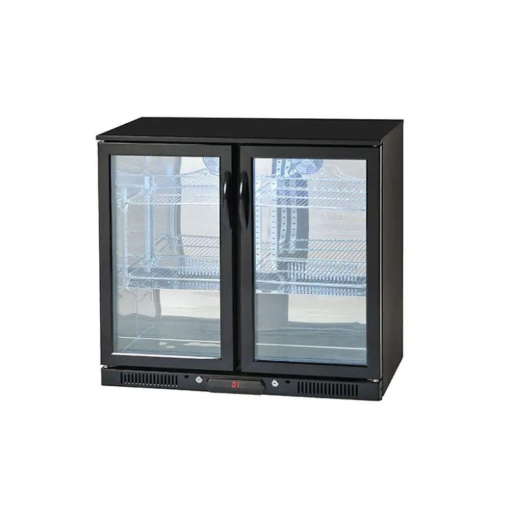 Crossray Double Door Led Outdoor Fridge 208L Beverage/Drink Cooler Black 2