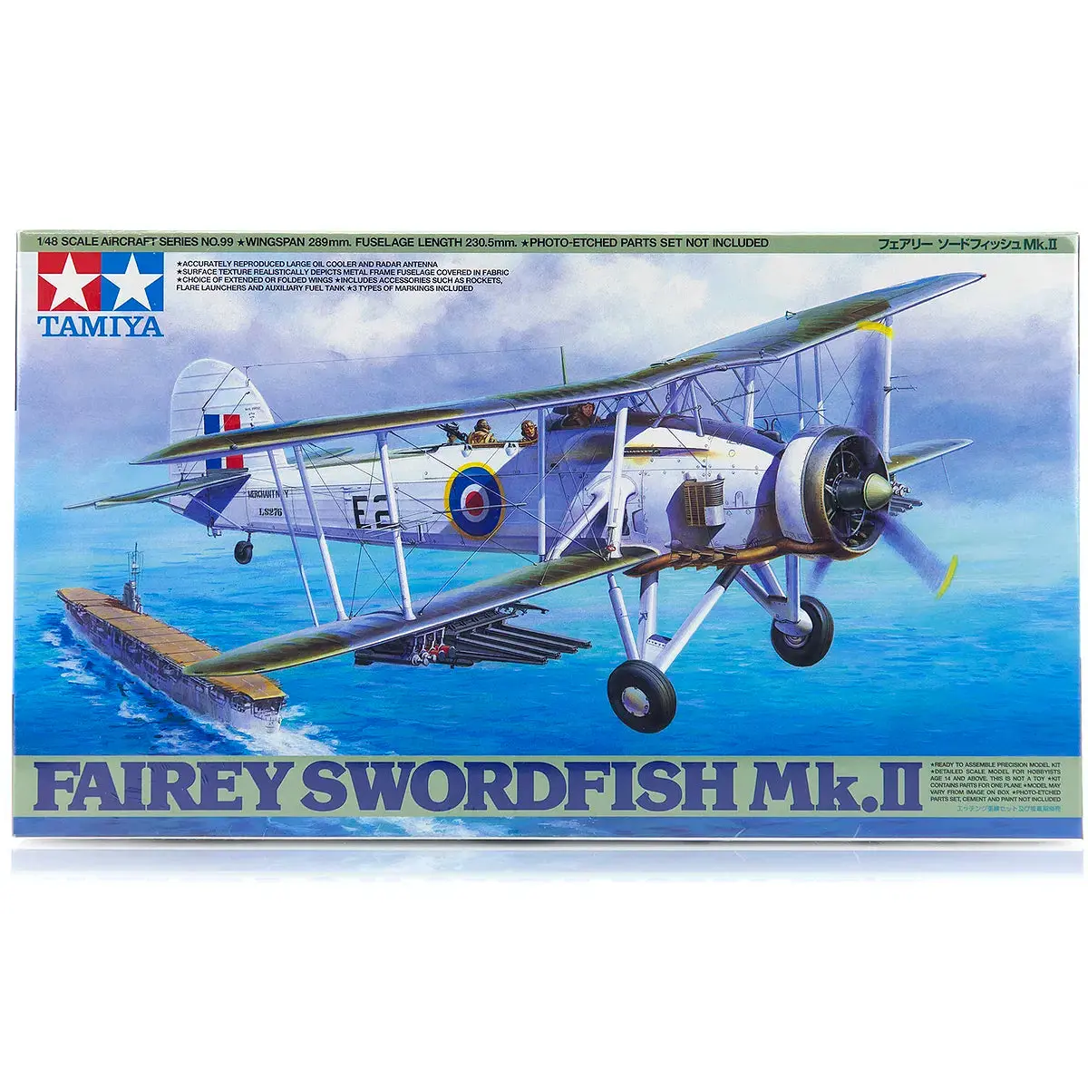 Tamiya 1/48 Fairey Swordfish Mk.Ii Fighter Scaled Plastic Model Kit 1