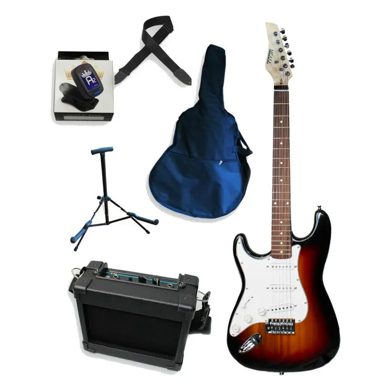 Axiom Discovery Left Handed Beginner Electric Guitar Pack (Sunburst) 1