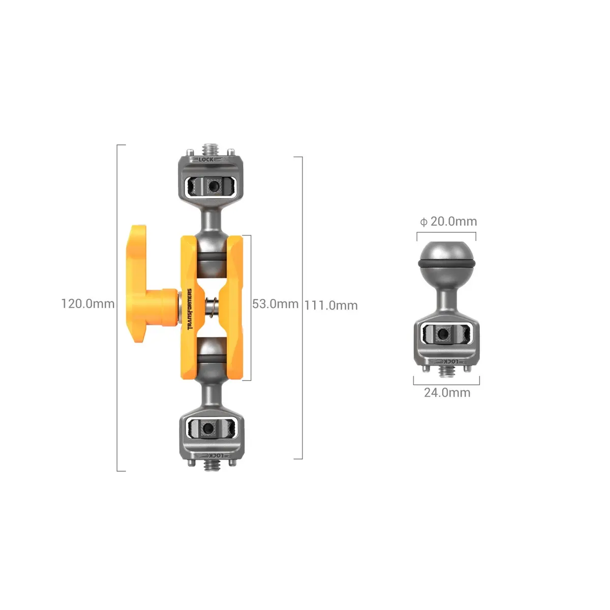 Smallrig Magic Arm Support With Dual Ball Heads (1/4”-20 Screws) (Bumblebee Edition) 5522 2