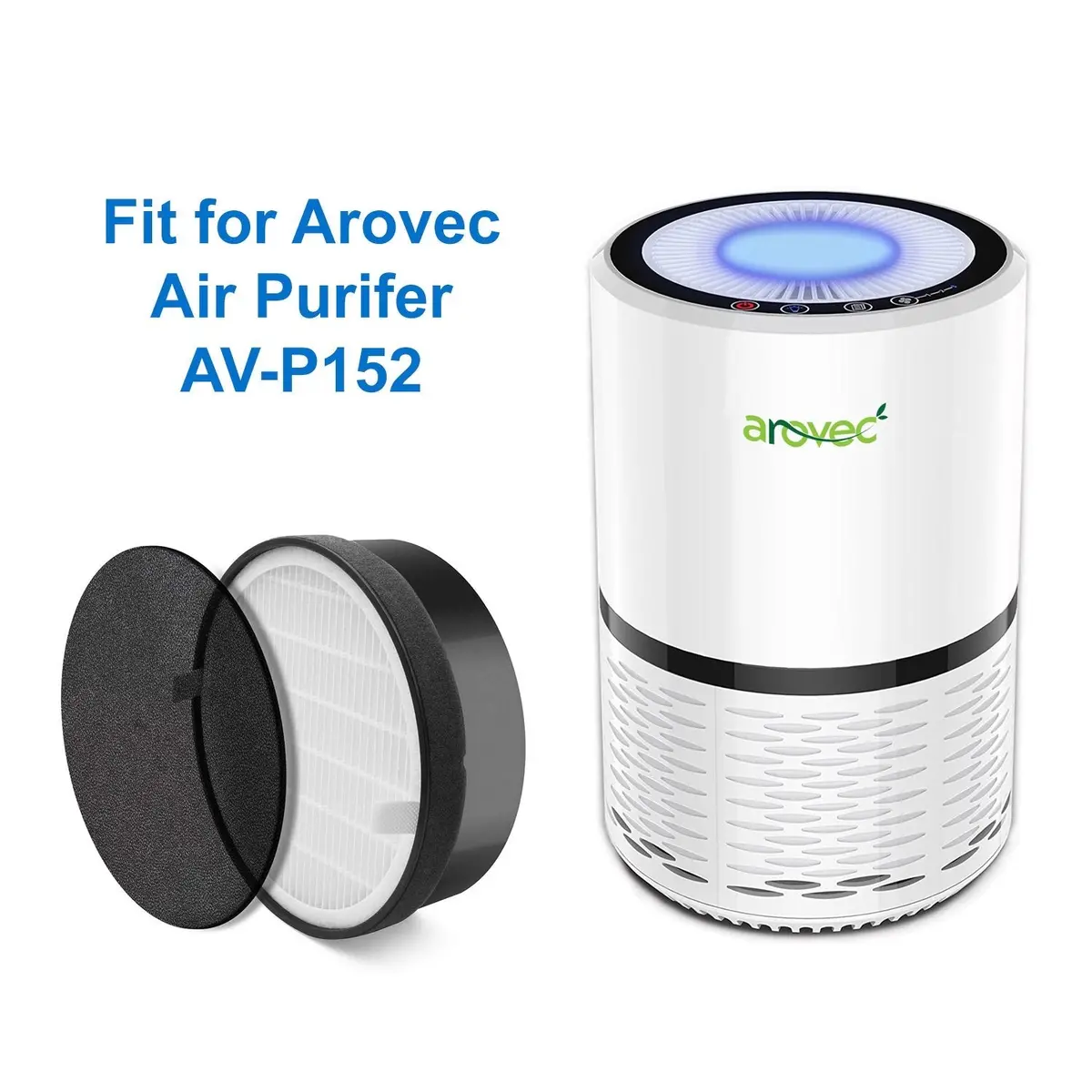 Arovec Air Purifier Replacement Filter For Av-P152, Genuine (2 Pack) 2