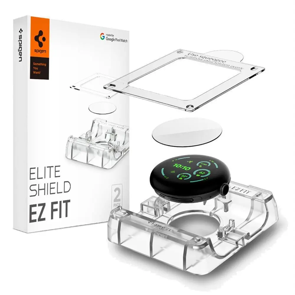 Spigen Google Pixel Watch 3 41Mm Elite Shield Ez Fit 2Pcs Screen Protector - Clear 1
