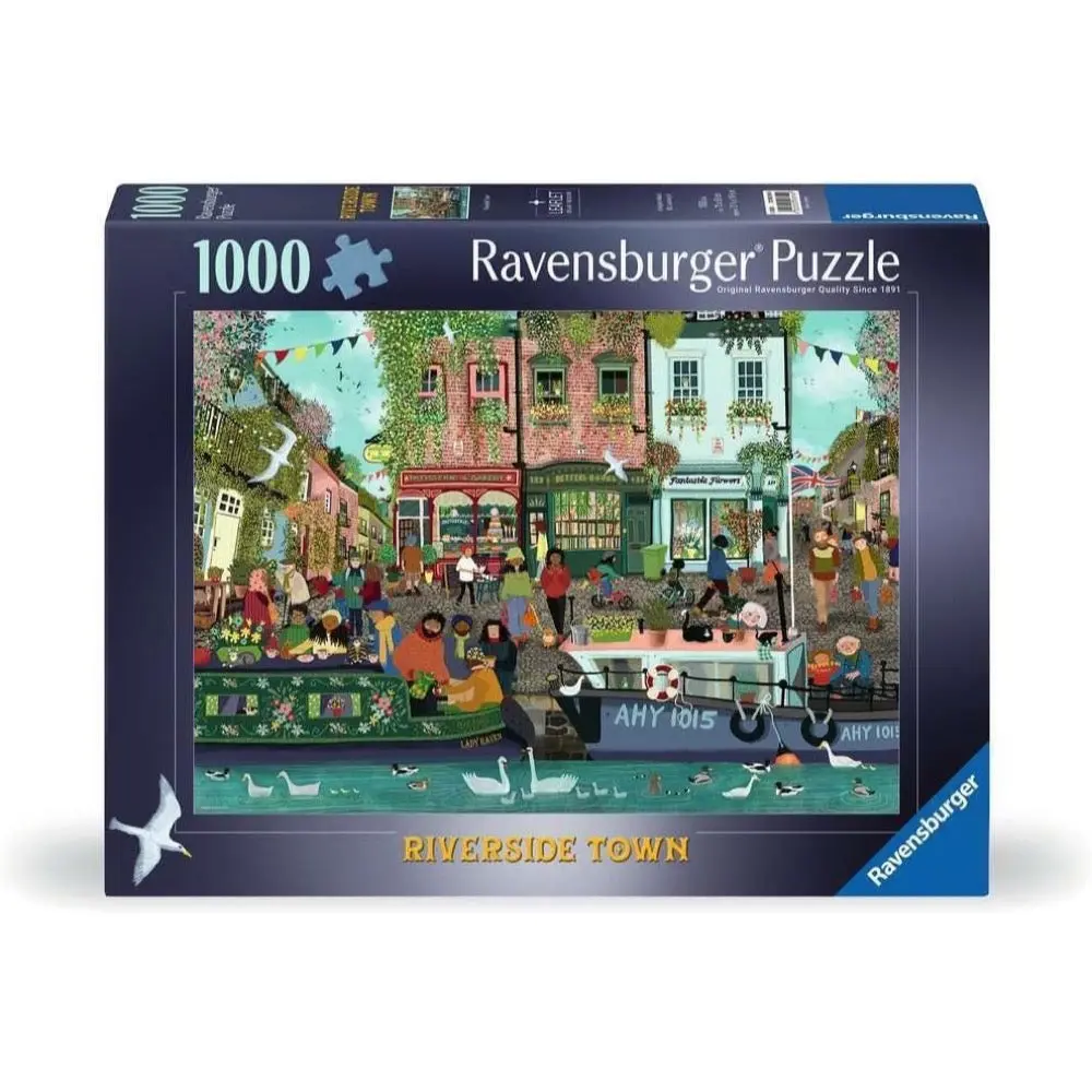 Ravensburger 1000Pc Riverside Town Puzzle 1