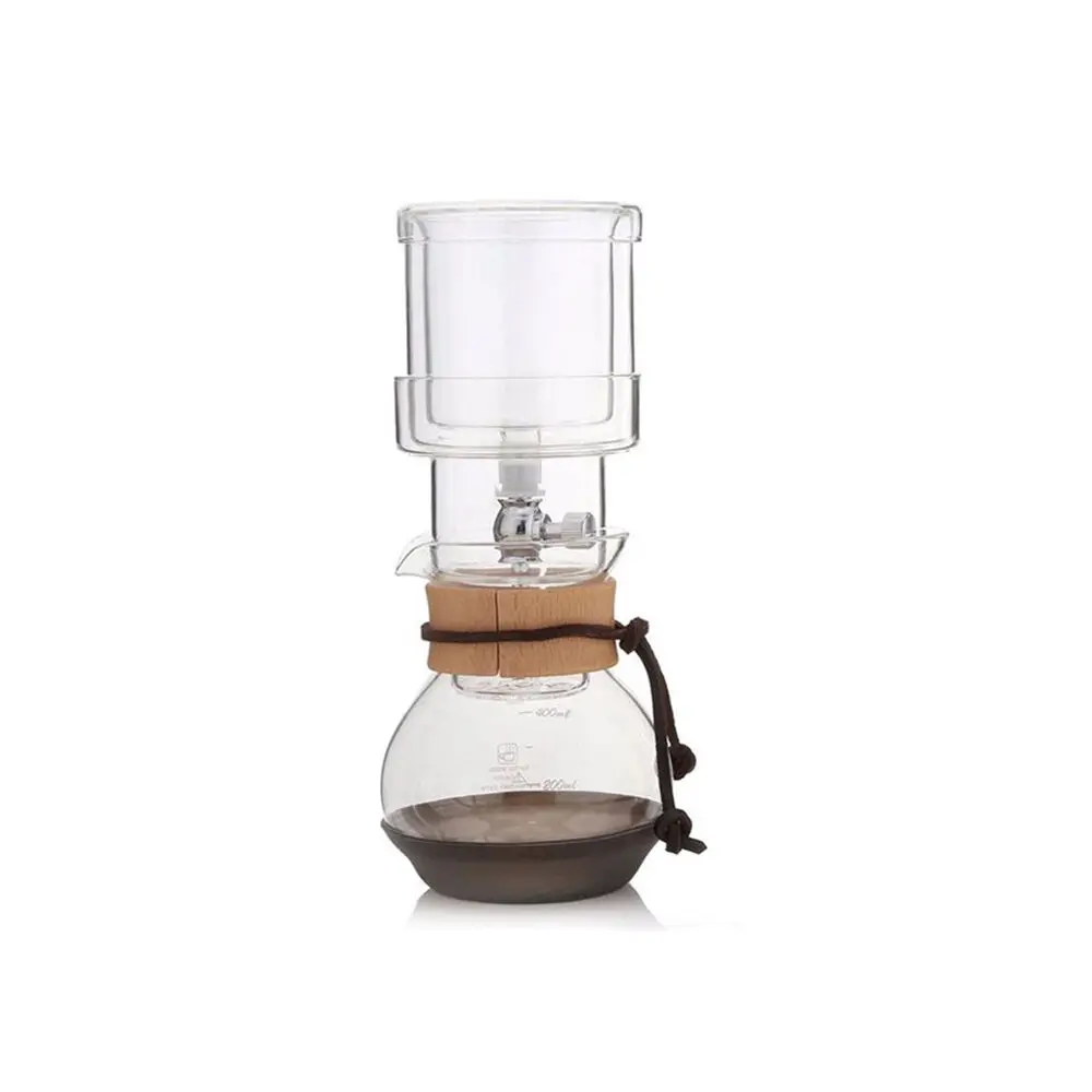 Coffee Culture 400Ml/26Cm Cold Drip Glass Coffee Maker With Wooden Neck (Clear) 1