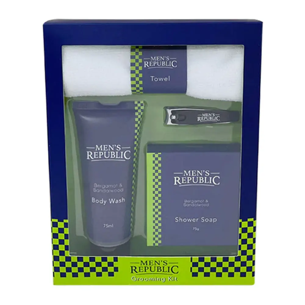 Men's Republic Grooming Kit - Body Wash With Nail Clipper Gifting Set 4Pc 1