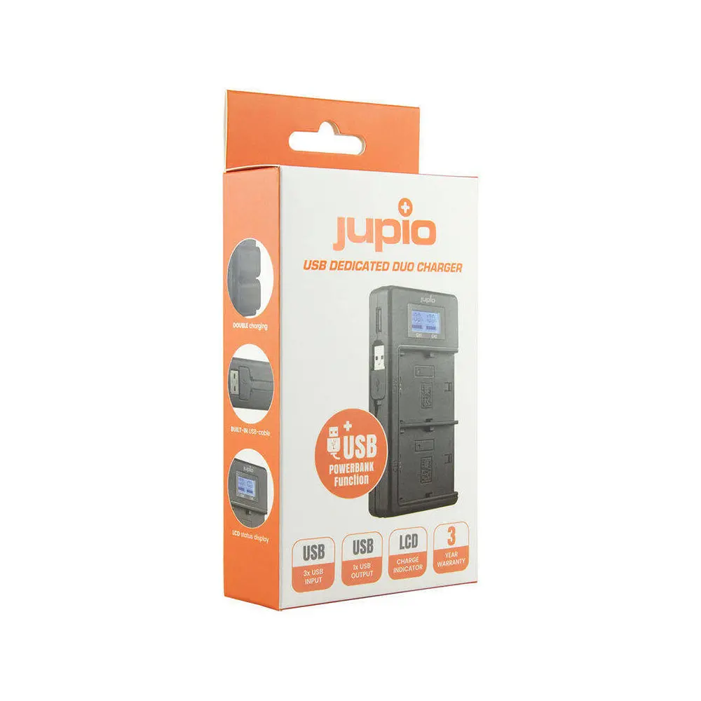 Jupio Dedicated Duo Usb Charger With Lcd For Nikon En-El14a Batteries 2